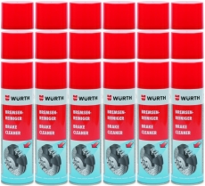 Wurth Limpiador de Frenos 500 ml - Pack de 24 Unidades | Limpieza Tcnica Rpida de Pastillas, Discos y Superficies Metlicas | Uso Particular y Profesional Automocin