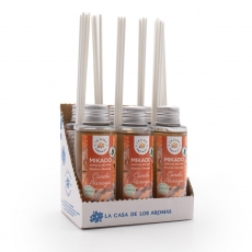 La Casa de los Aromas - Ambientador Mikado Aroma Canela-Naranja - Set Difusor Lquido para Reposicin con Varillas - Fragancia Duradera - Ideal para el Hogar, Bao, Casa - 6 x 100 ml