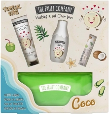 The Fruit Company Set Regalo Summer Coco | Pack con Aceite Labial, Crema de Manos, Colonia Eau de Toilette y Neceser