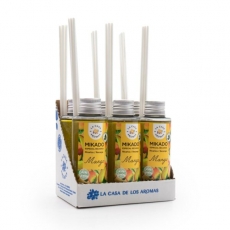 La Casa de los Aromas - Ambientador Mikado Aroma Mango - Set Difusor Lquido para Reposicin con Varillas - Fragancia Duradera - Ideal para el Hogar, Bao, Casa - 6 x 100 ml