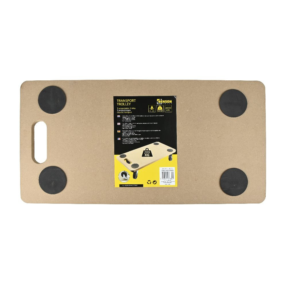 Plataforma con ruedas, Base con ruedas, Soporte con ruedas, Tabla con ruedas, Plataforma de carga para mover muebles, Plataforma para transporte, Base rodante, 200 KG