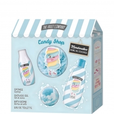 SET CANDY NUBE DE COLORES (COLONIA + GEL DUCHA + BOMBA BAO + ESPONJA)