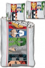 Marvel Avengers - Juego de Cama (Funda nrdica de 140 x 200 cm y Funda de Almohada de 63 x 63 cm, polister), diseo de Los Vengadores